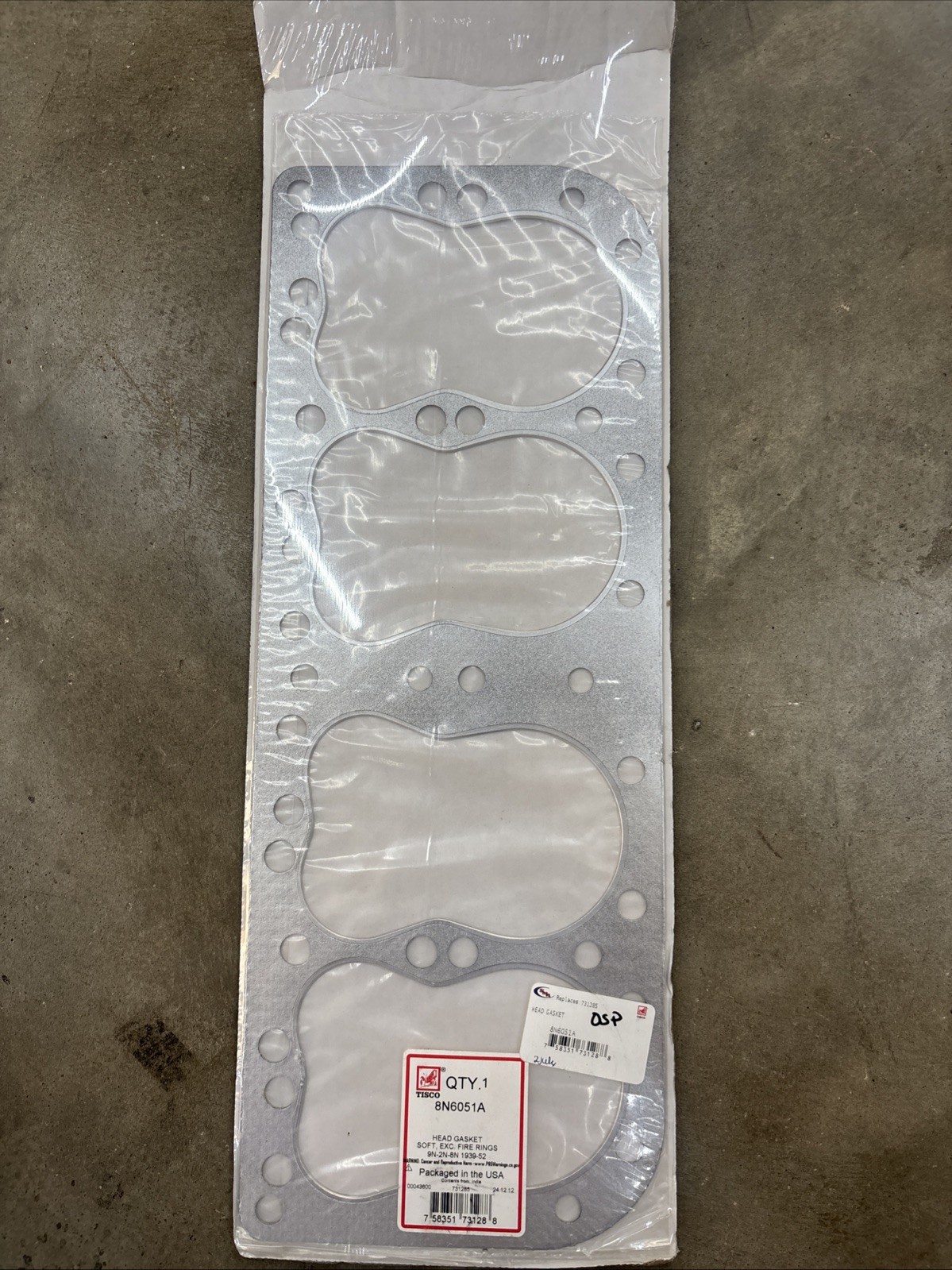 Tisco 8N6051A 8N6051B Engine Non-Metal Style Head Gasket Fits Ford 8N 2N 9N^