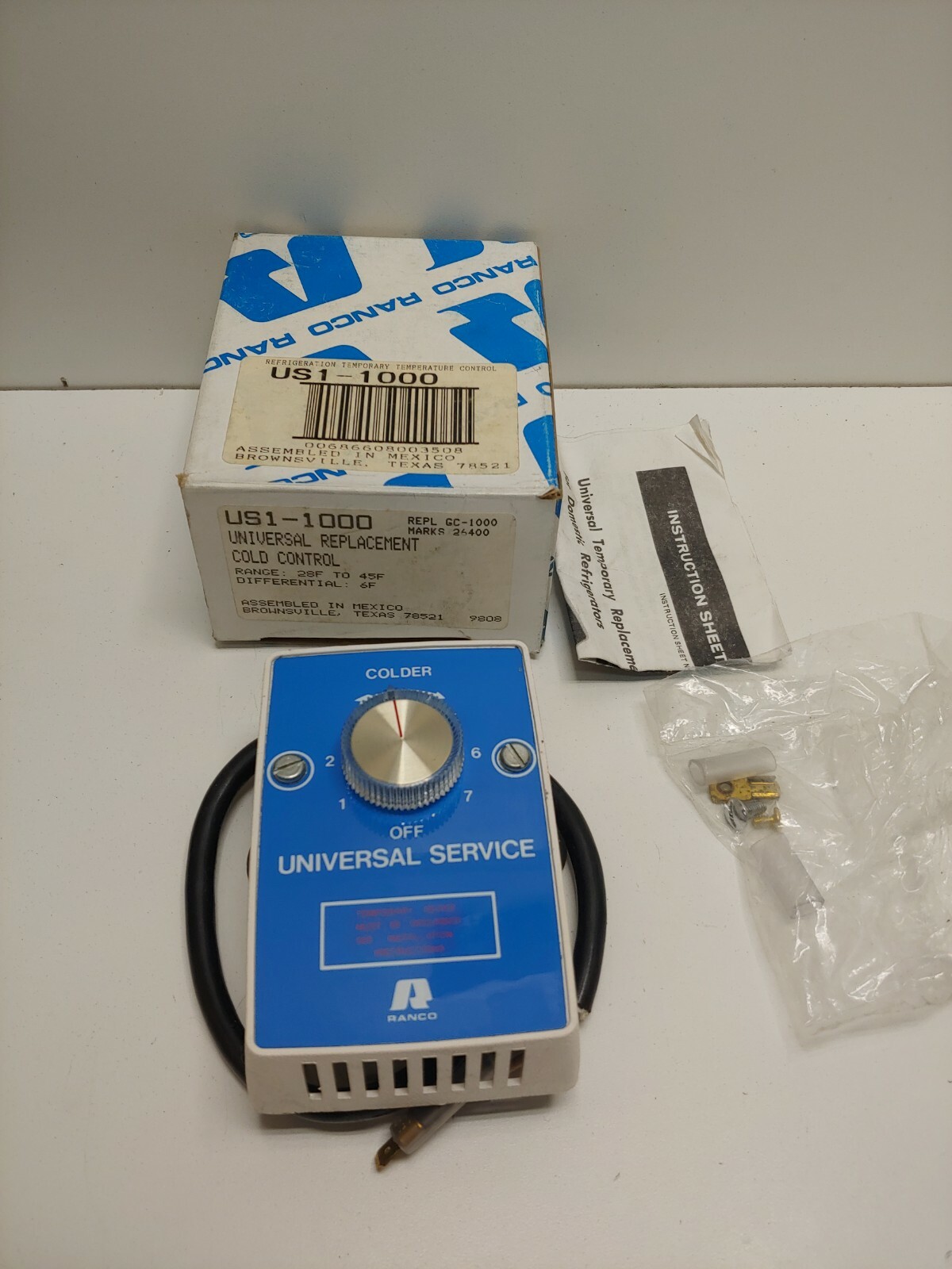 GUARANTEED! RANCO 28F-45F UNIVERSAL REPLACEMENT COLD CONTROL US1-1000 4E913