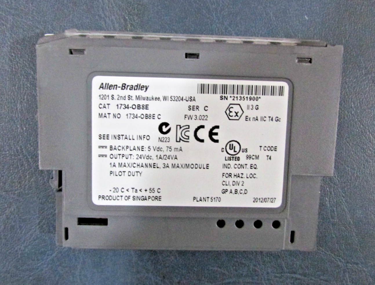 Allen Bradley 1734-OB8E Protected Output Module