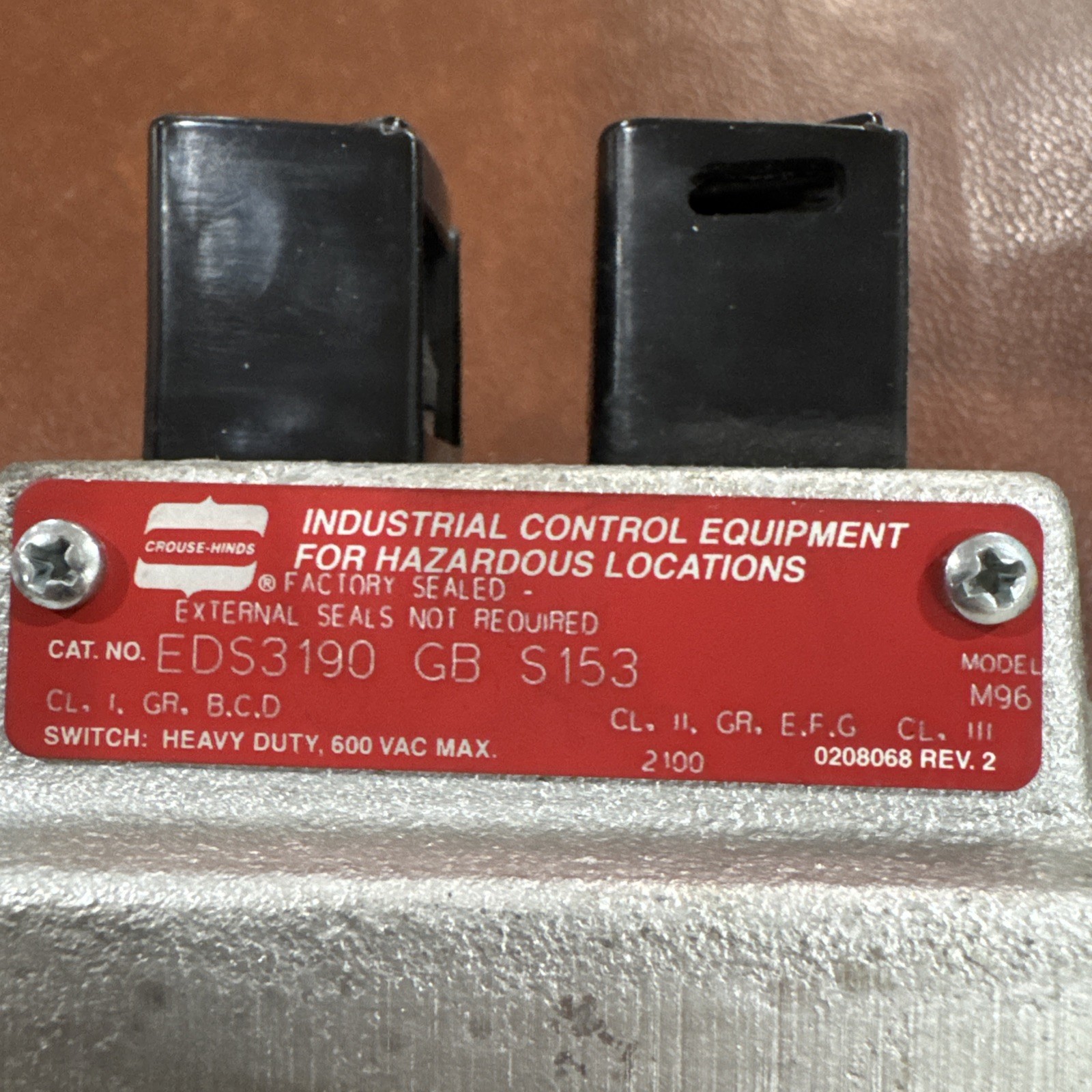 Eaton Crouse-Hinds EDS3190GBS153 Explosion Proof Industrial Control Switch 600V