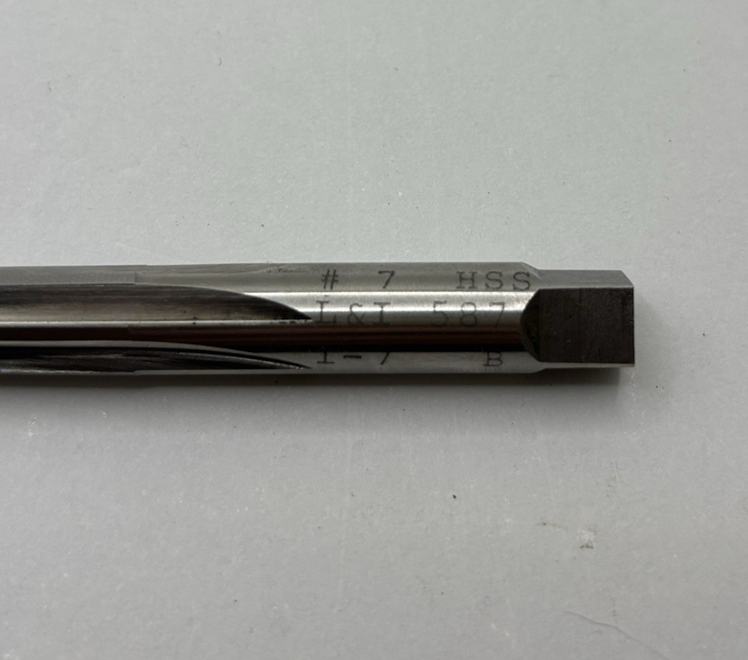 Lavallee & Ide 6.5″ Chucking Reamer #7 HSS Made in USA