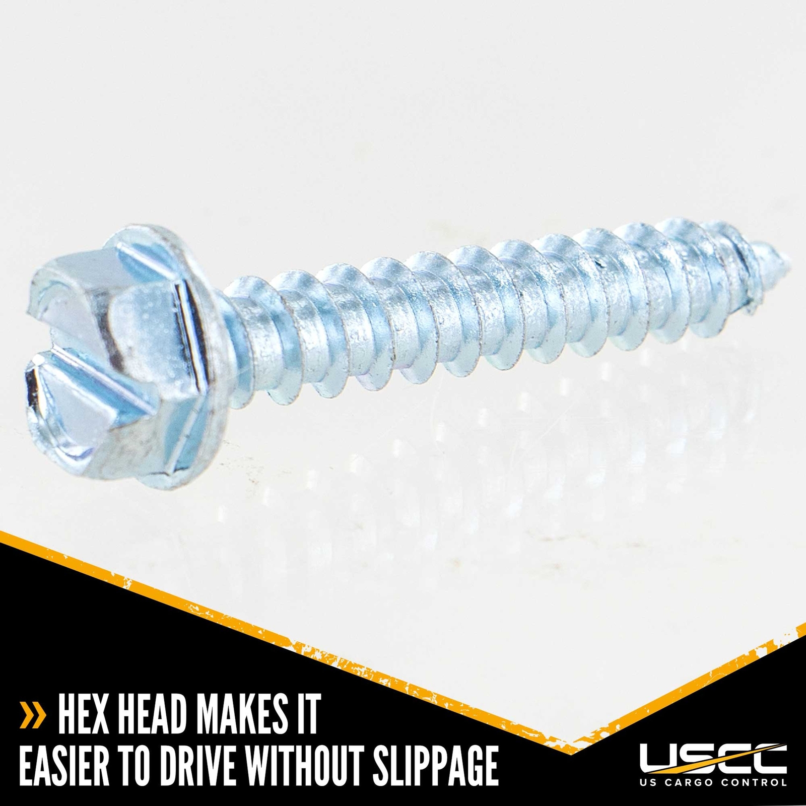 USCC 1-1/2″ E Track Wood Screws – Hex Head Design – 10PK