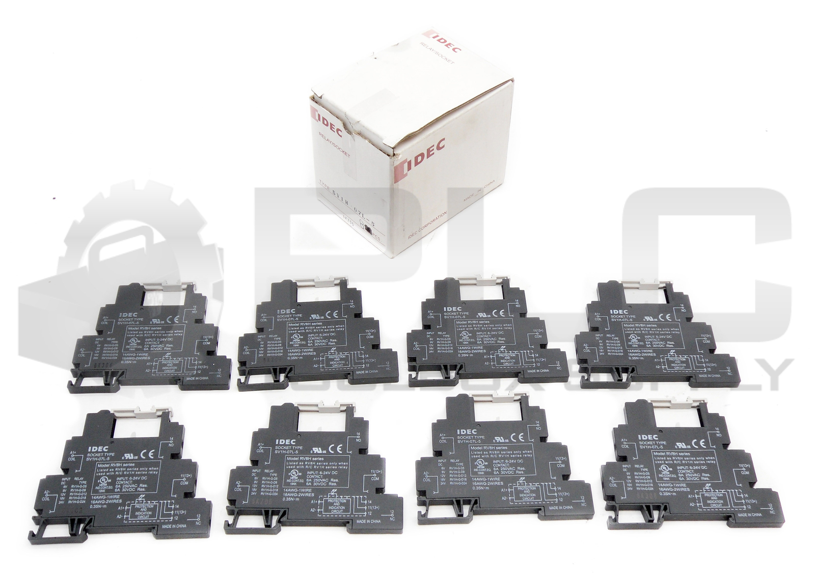BOX OF 8 NEW IDEC SV1H-07L-5 SOCKET TYPE FOR RV8H MODEL SERIES