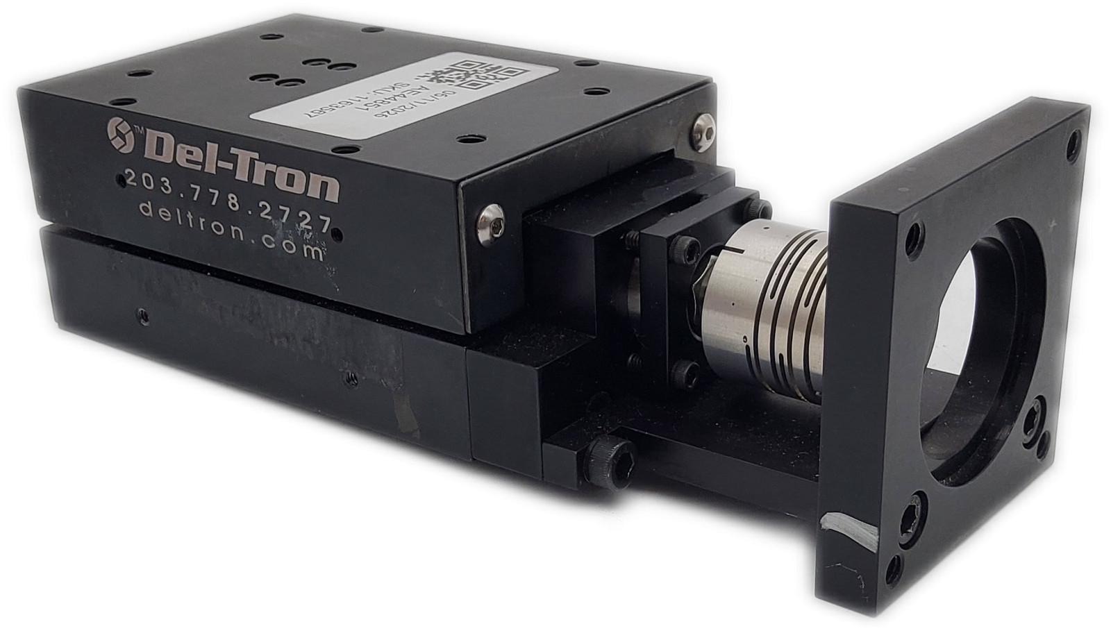 Del-Tron LS3-2 Linear Stage Reli-a-Flex Motor Mount Precision Motion