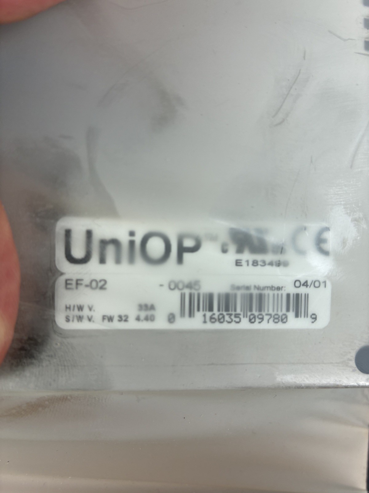 UniOP Operator Interface Screen Display Control Panel EF-02-0045 / EF020045