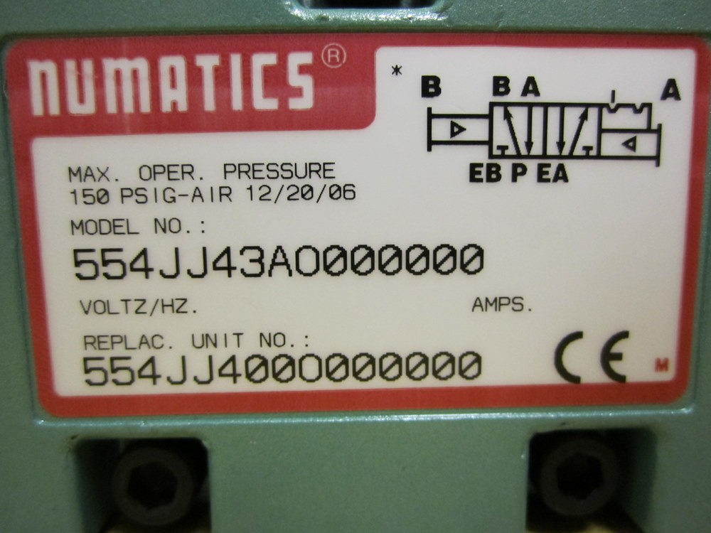 Numatics 554JJ43AO000000 Valve 554JJ43A0000000