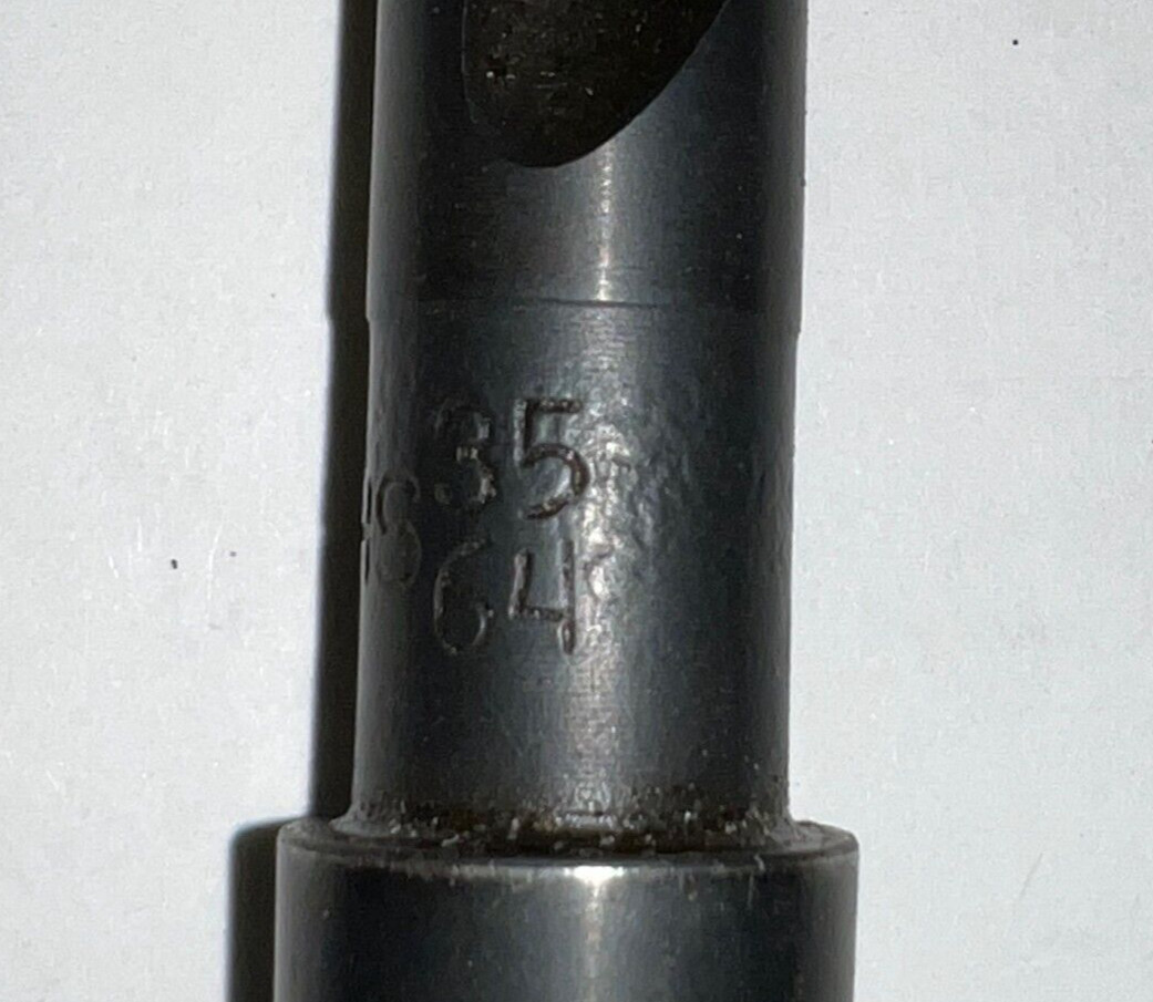 MORSE TAPERED SHANK DRILL BIT 2MT 35/64″ CUT 4-3/4″ LOC 8-3/4″ OAL