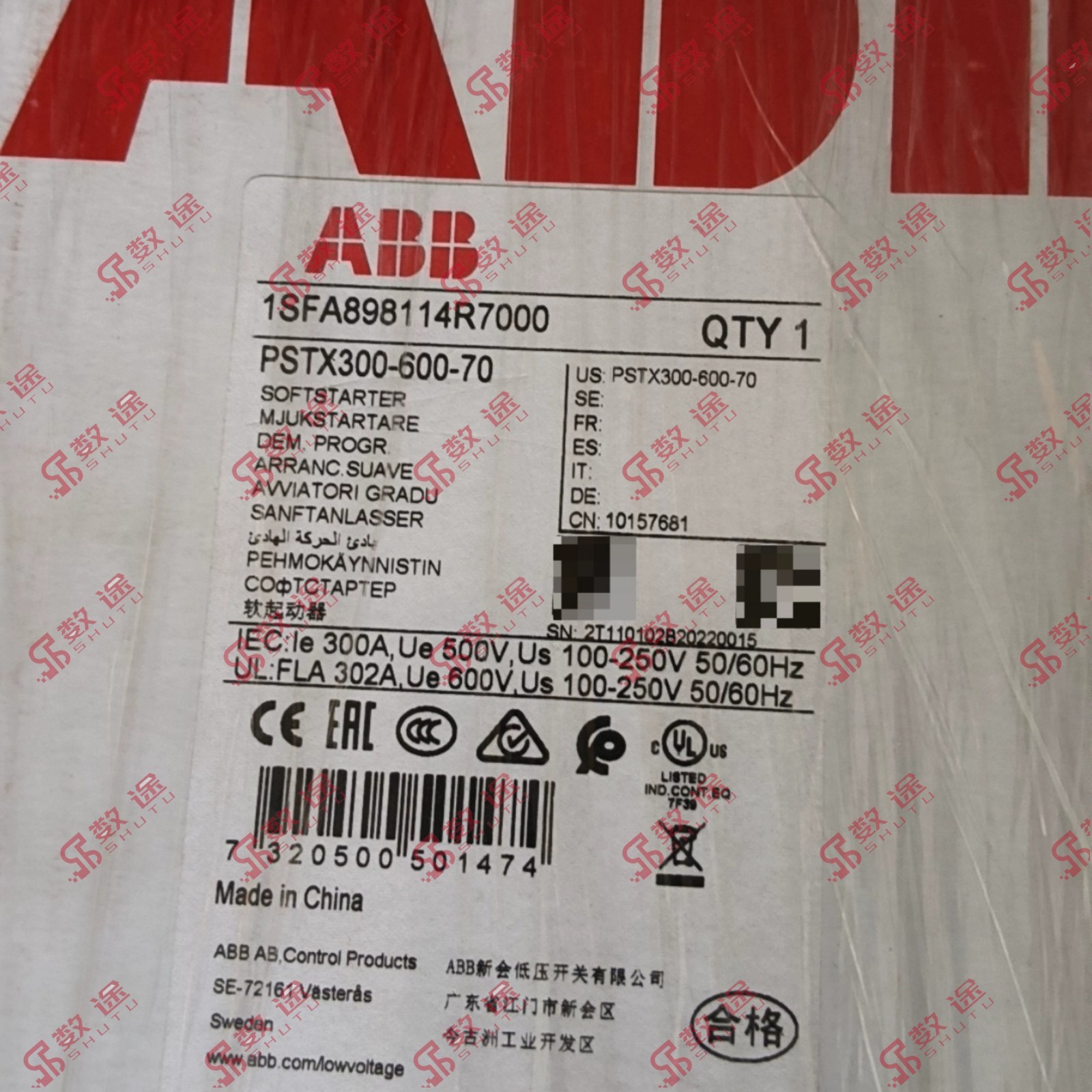ABB PSTX300-600-70 Soft starter#1pcs new in box