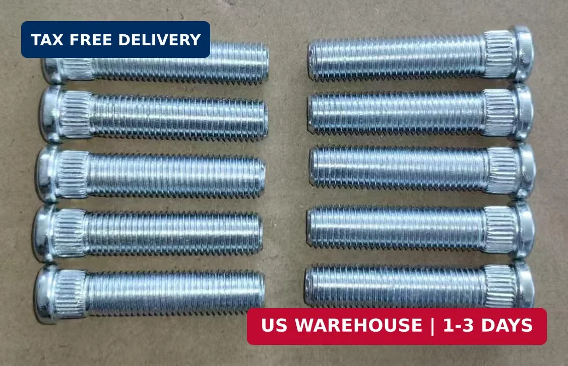 10PCS 1/2″ Longer Than Stock Wheel Stud Lug Bolt Fits for 1982-2004 Chevrolet Co