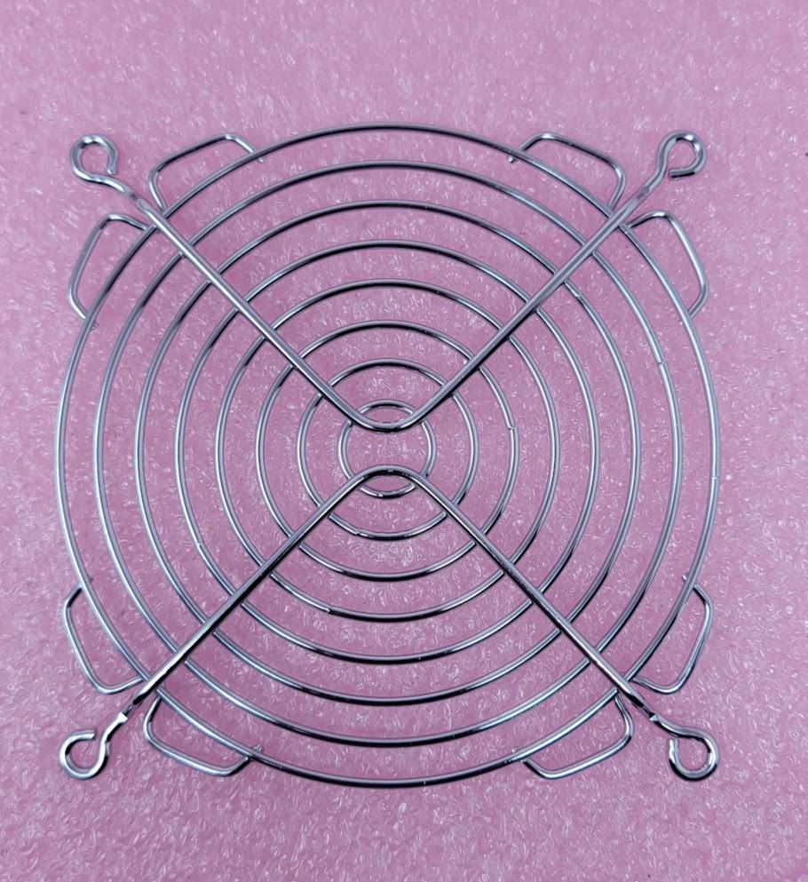 Lot of 8 – Qualtek – 08128 – 120mm Wire Form Fan Finger Guard, Bright Nickel