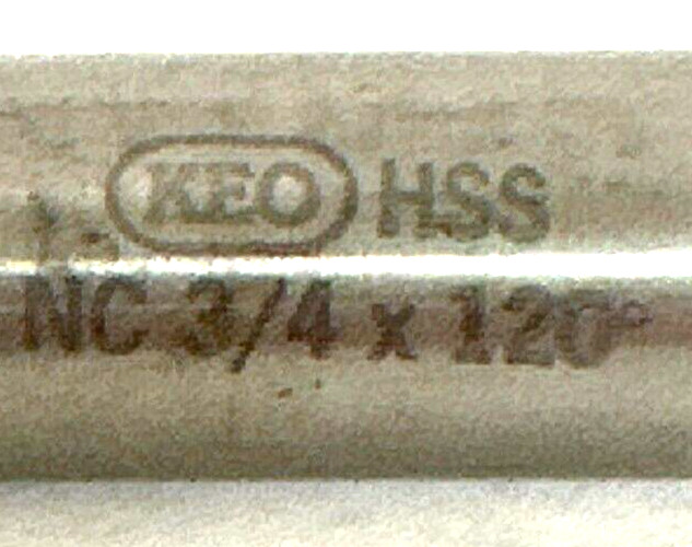 KEO HSS NC STRAIGHT SHANK SPOTTING DRILL 3/4″ OAD X 120° 1-7/8″ FLUTE 5-1/4″ OAL
