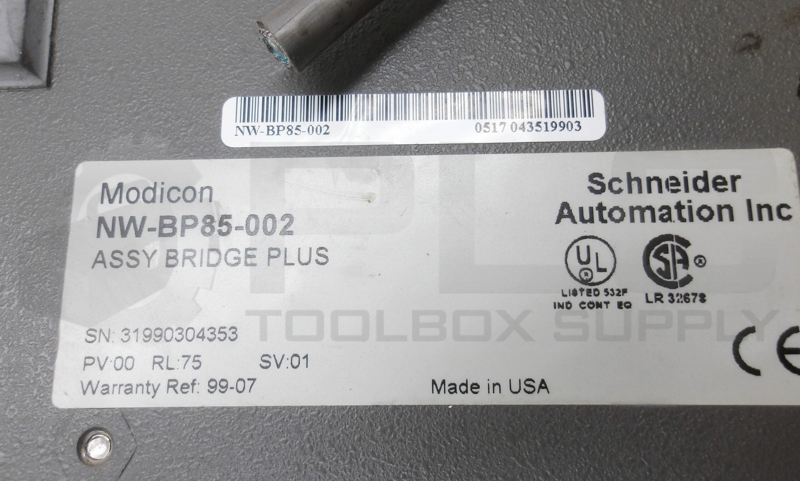 MODICON NW-BP85-002 BRIDGE PLUG 220-240V *READ*