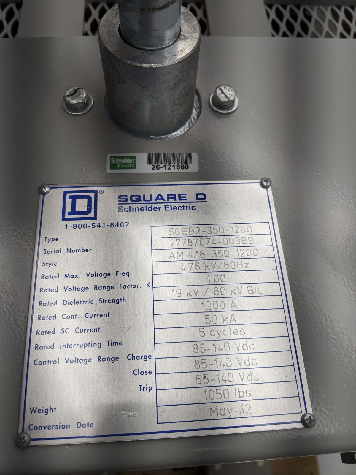 SQUARE D MAGNUM KVR V5FK4133V00 5GSB2-350-1200 NSNP