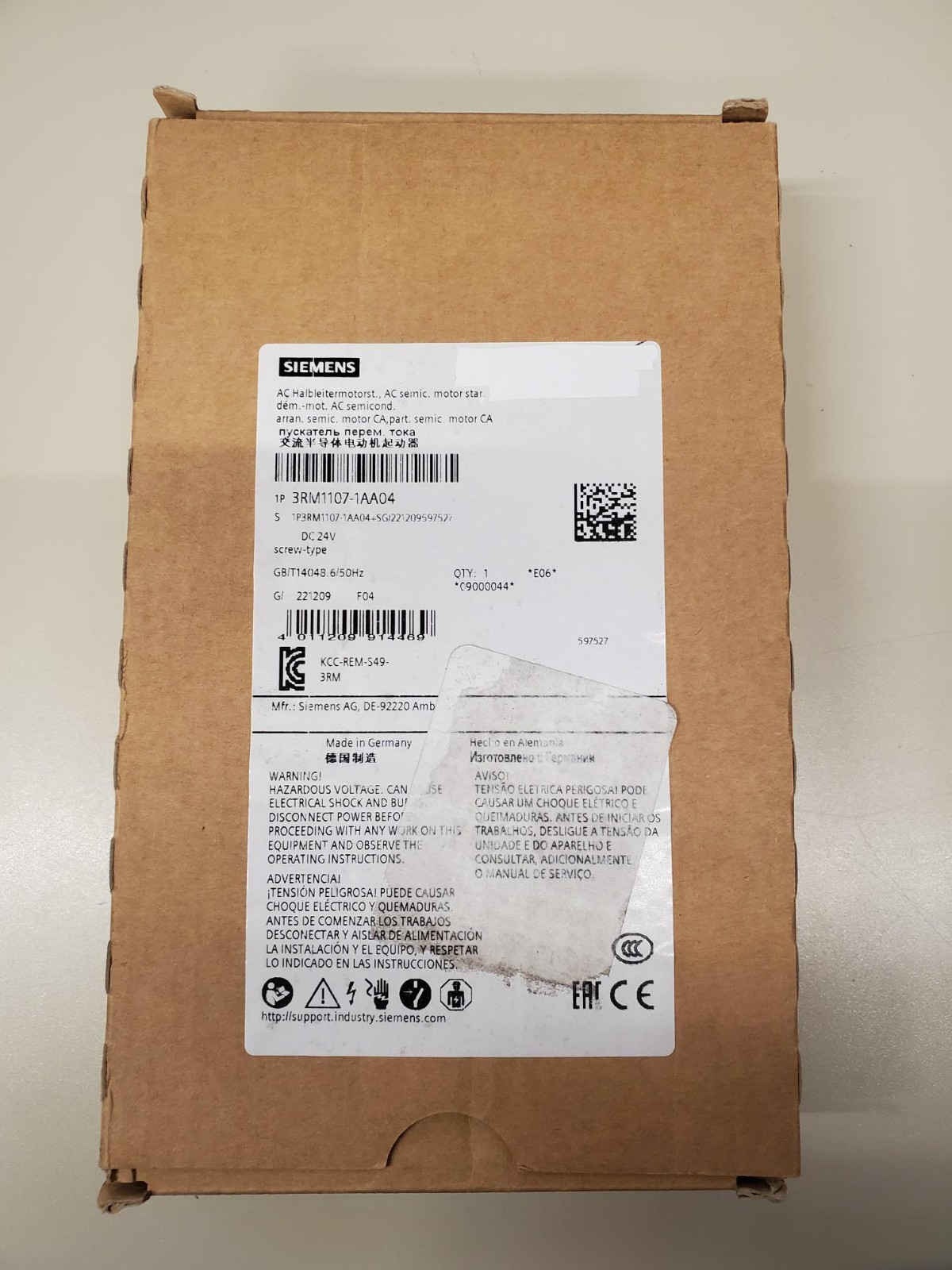 Siemens 3RM1107-1AA04 SIRIUS MOTOR STARTER – NEW