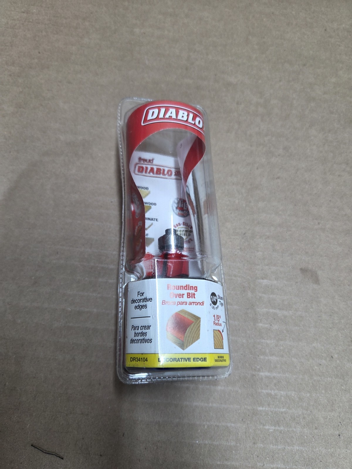 NEW Diablo DR34104 Carbide Rounding Over Router Bit 3/4 Dia. x 1/8 x 2-3/16 in.