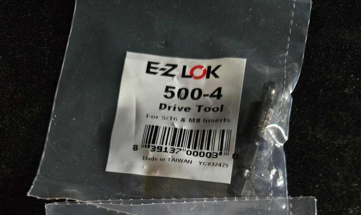 500-4 E-Z Lok Drive Tool RH Thread 5/16-18, 5/16-24,3/8-16, 3/8-24, 1/4 Hex Shk