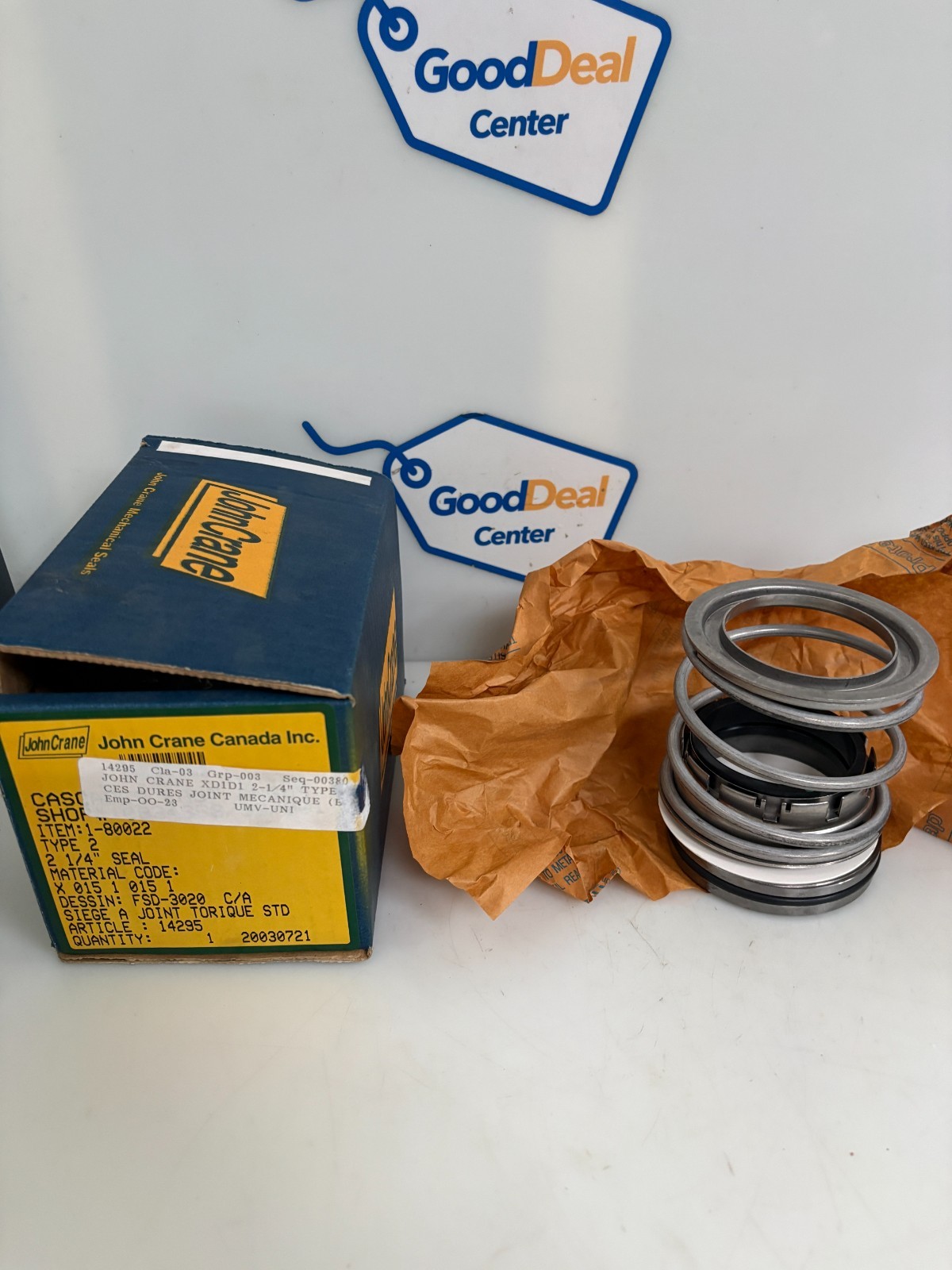 JOHN CRANE MECHANICAL SEAL TYPE 2 2 1/4″ FSD-3020 #1-80022 #14295