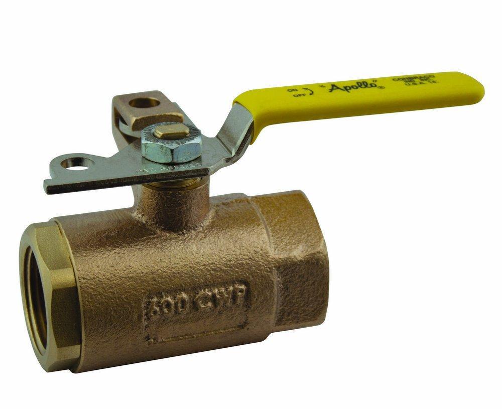 Apollo Valves 7510701 75-100 Series Bronze Standard Port FNPT 600 Ball Valve 1-1