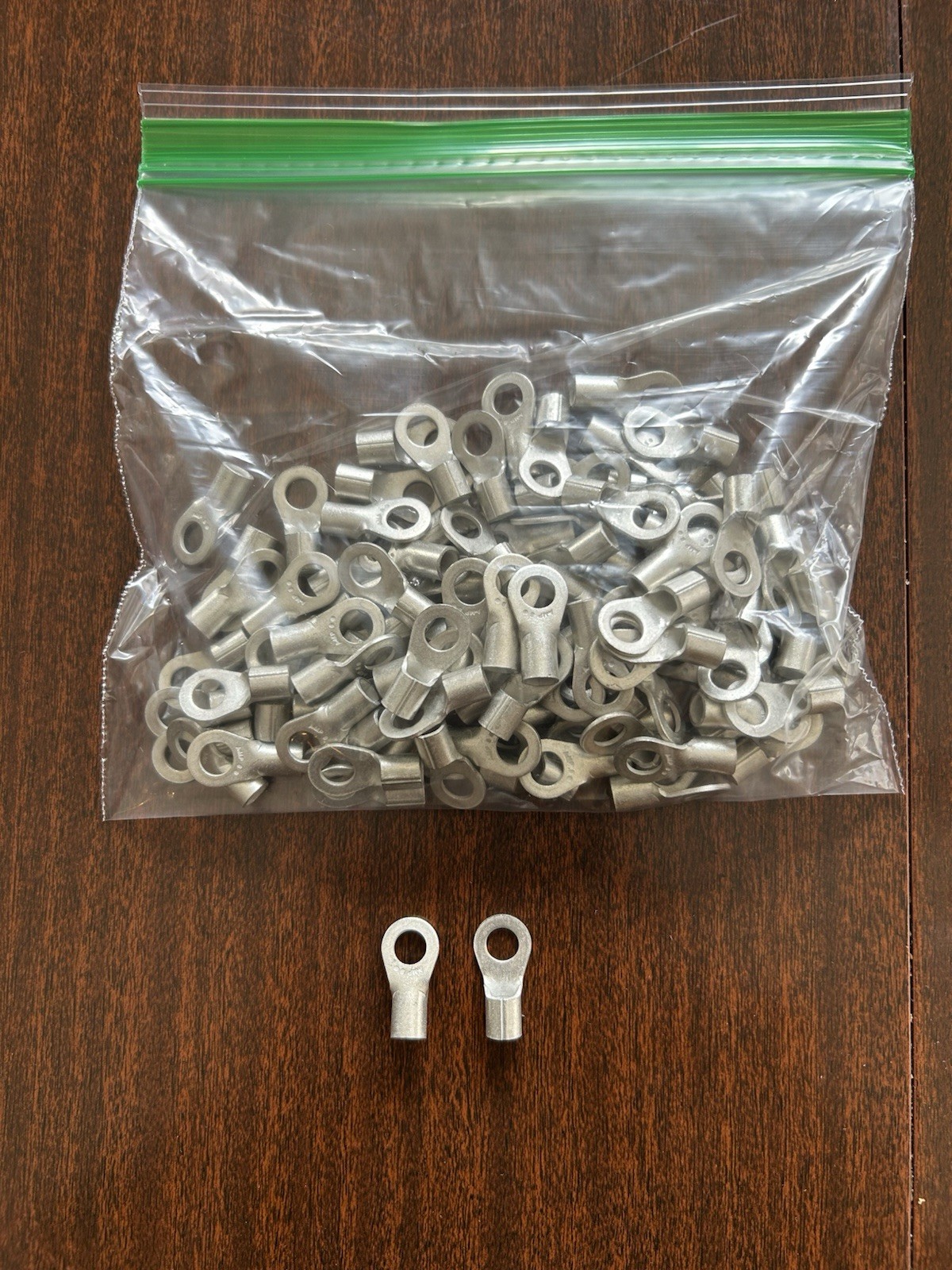 TE 33461 (Qty 100) Ring Terminal Connector, non insul. 1/4 Stud Circular 8 AWG