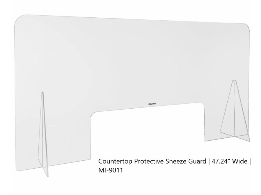 Countertop Protective Sneeze Guard | 47.24″ Wide | MI-9011
