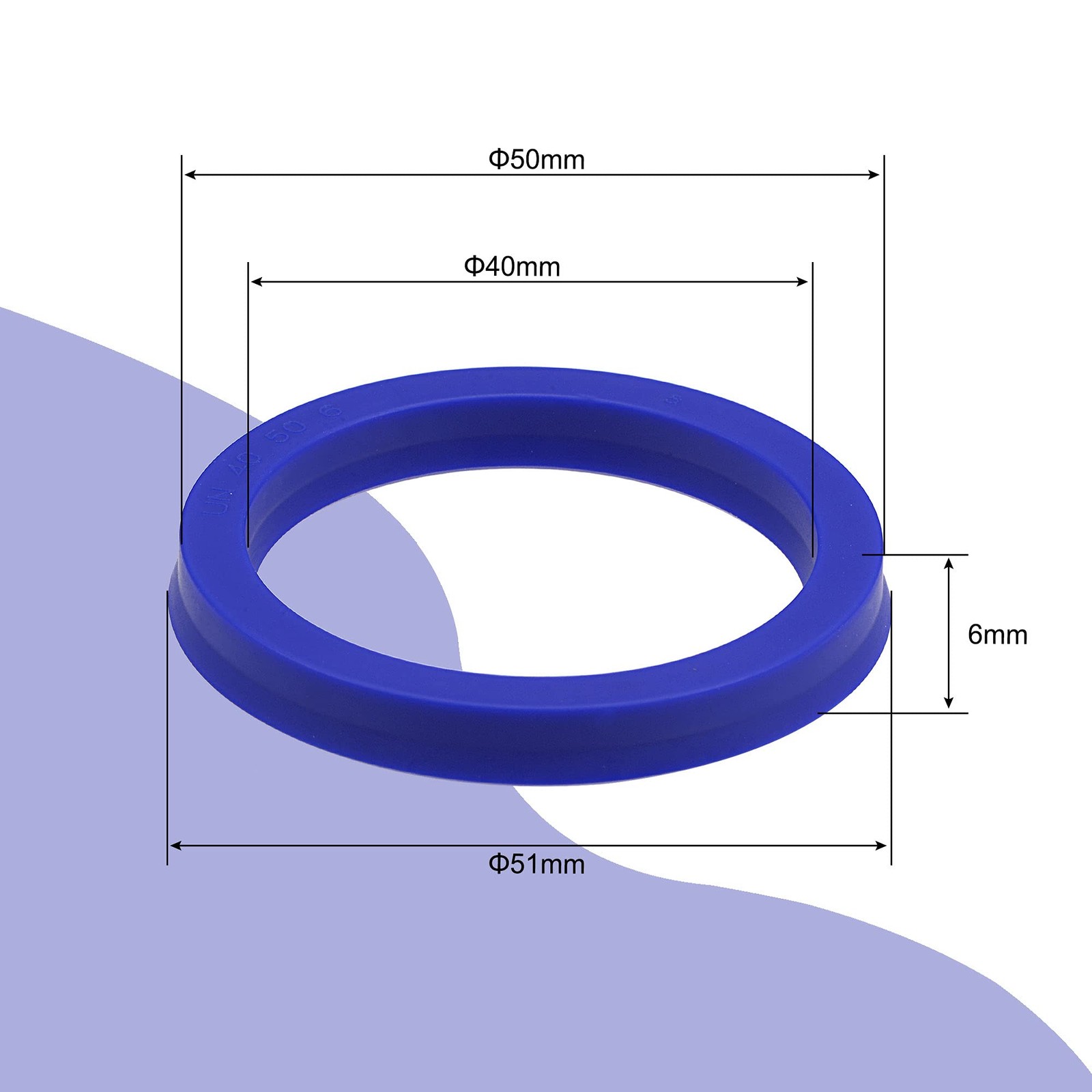 MECCANIXITY UN Radial Shaft Seal 40mm ID x 50mm OD x 6mm 40x50x6mm, Blue
