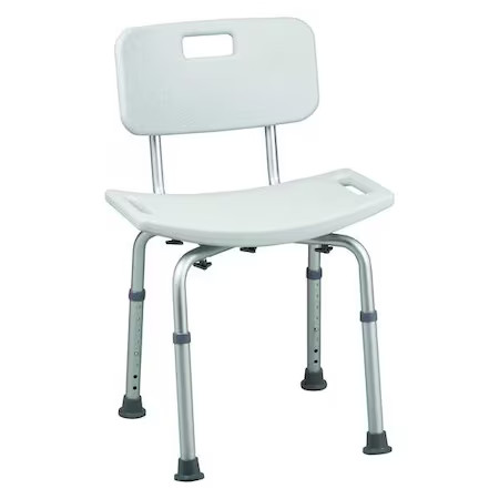 Healthsmart 522-9816-1900 Contoured Bath Seat, 20″ L, Aluminum, Plastic,