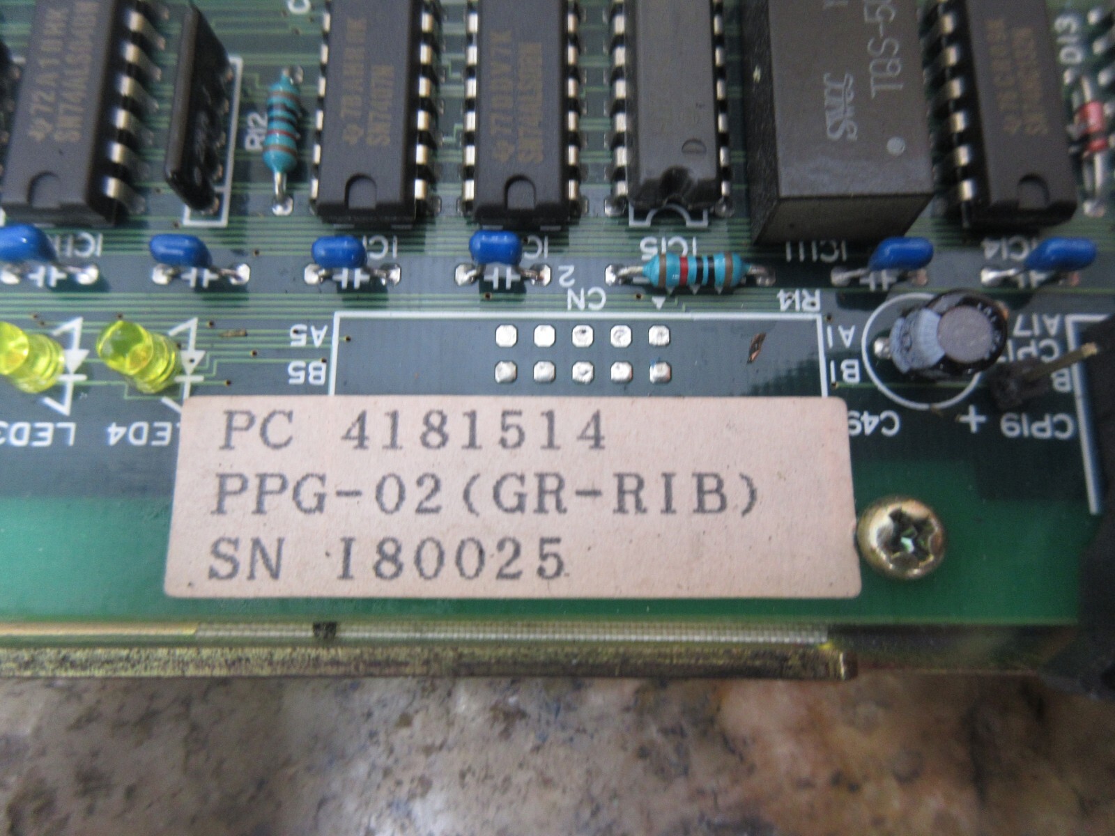 SODICK CIRCUIT BOARD PC 4181514 PPG-02 GR-RIB PPG-02B PC 4181049