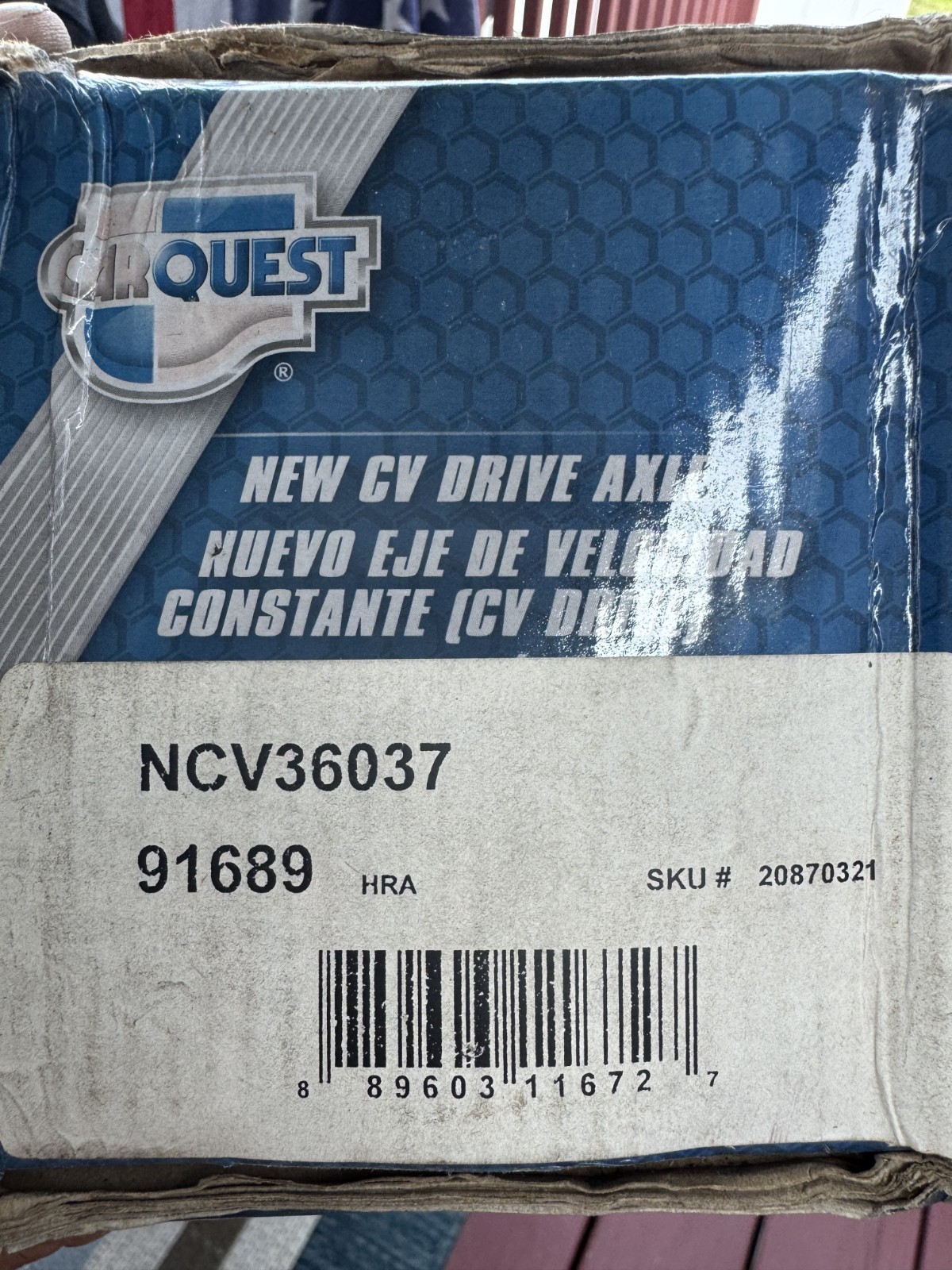 CARQUEST NCV36037 Premium CV Axle Shaft Assembly