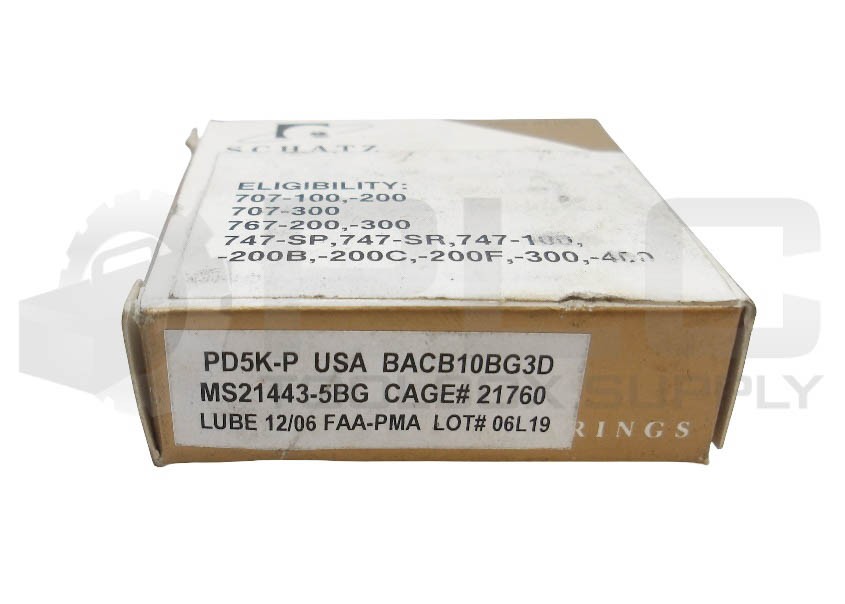 NEW SCHATZ BACB10BG3D BALL BEARING PD5K PD5K-P MS21443-5BG