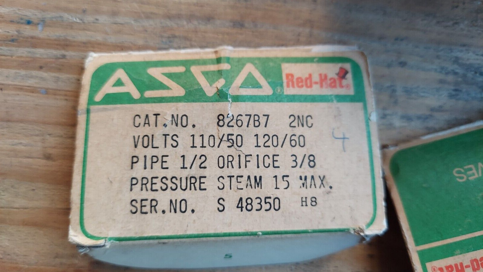 New Asco 8267B7 Valve BAD ORIGINAL PACKAGING