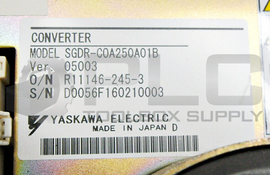 YASKAWA MOTOMAN SGDR-COA250A01B SERVO CONVERTER AMPLIFIER 05003 SGDR-C0A250A01B