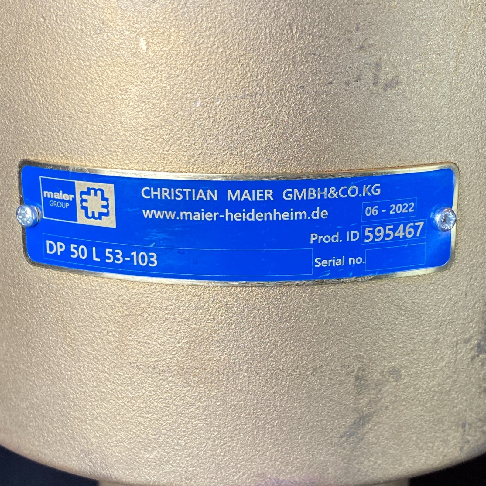 MG Christian Maier Group DP 50 L 53-103 586979 2″ NPT DN50 Rotary Joint NEW RUST
