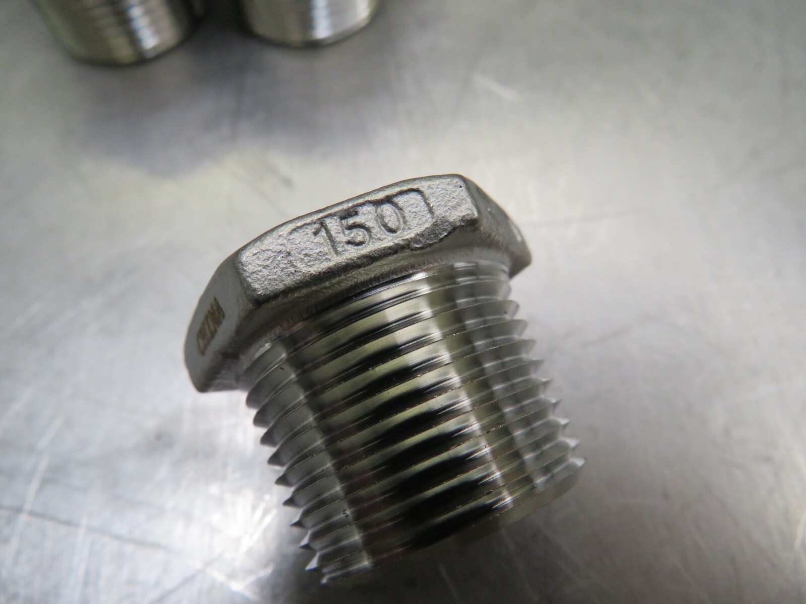 Smith Cooper 3/4″ x 3/8″ Hex Bushing 150 Cast 304 Stainless Steel Lot of 6!