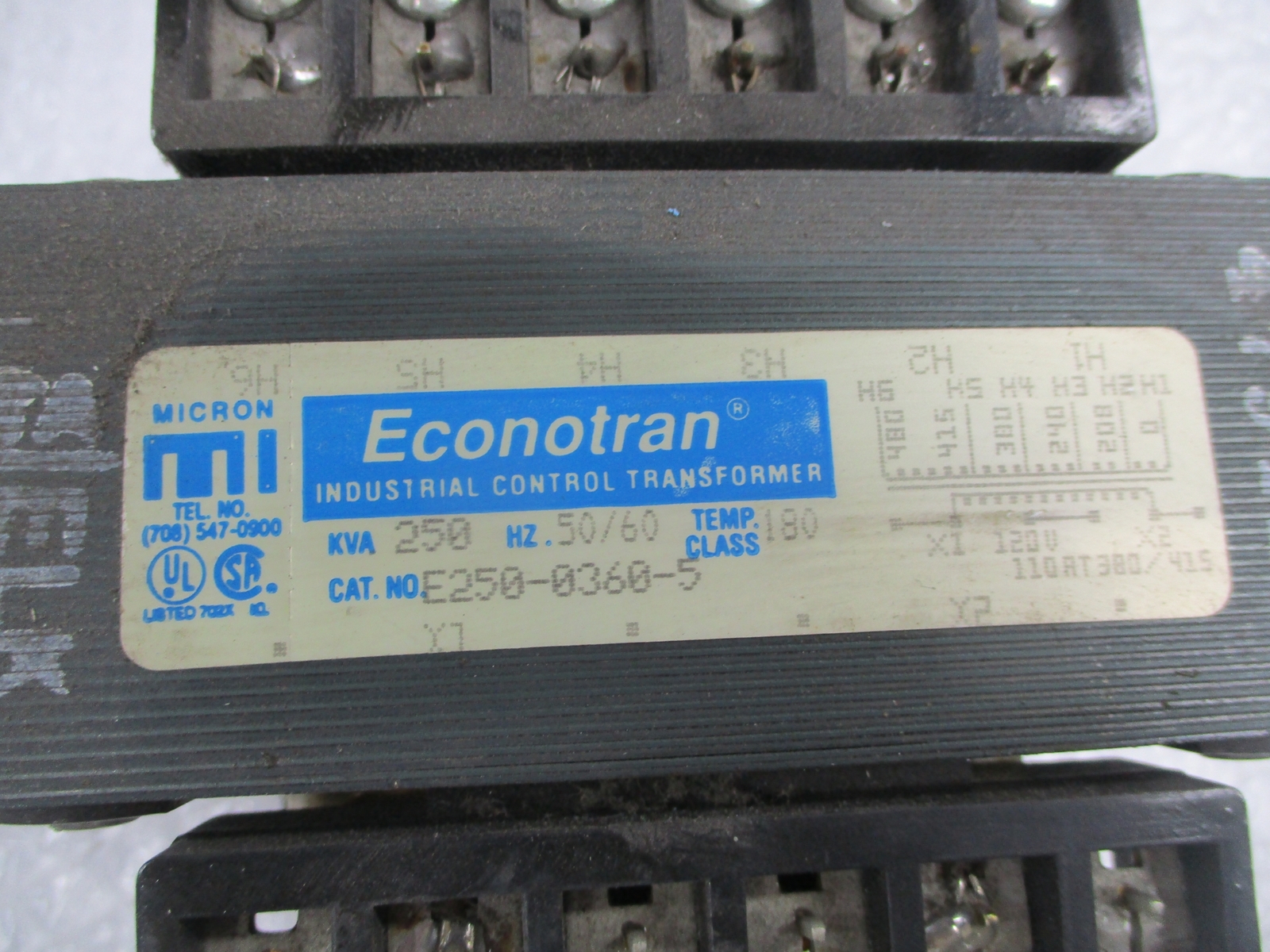ECONOTRAN E250-0360-5 TRANSFORMER 250V UNMP