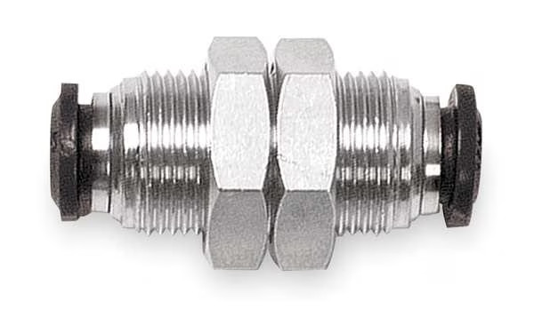Aignep Usa 50050N-12-Pk3 Bulkhead Union, Push-To-Connect X Push-To-Connect,