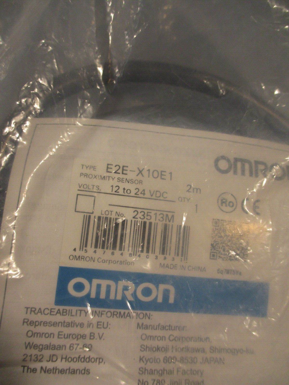Omron Proximity Sensor, Inductive, 3mm 12 to 24VDC E2E-X10E1