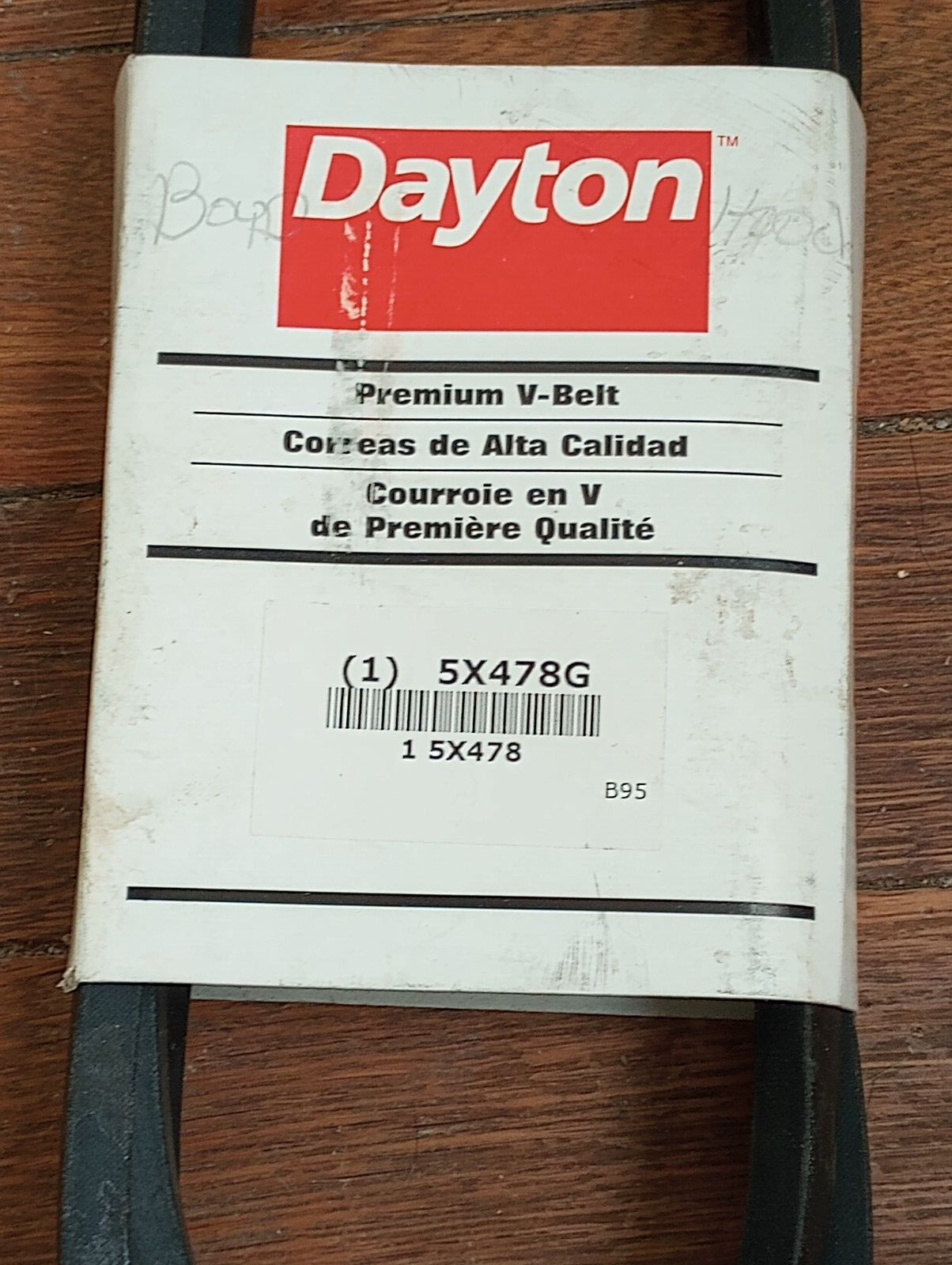 Dayton 5X478G / B95 – V-Belt – New Old Stock