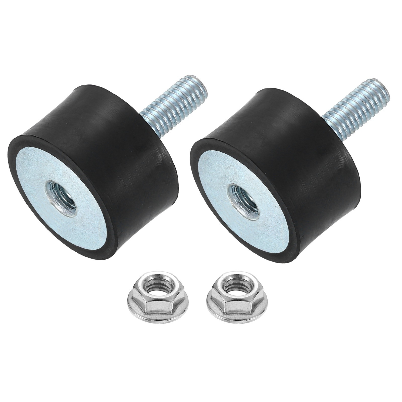 2Pcs M6x18mm Rubber Mounts 24x15mm Rubber Shock Absorber Mount with Nuts