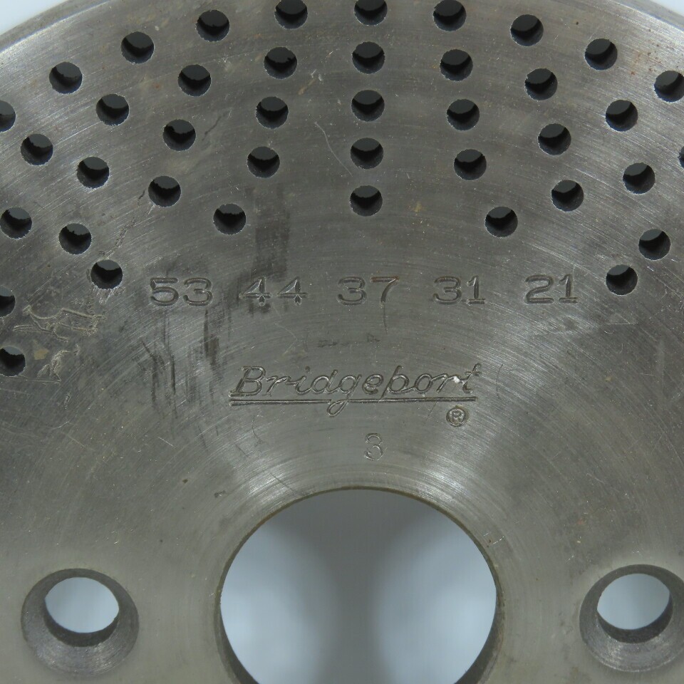 Bridgeport No. 3 5-1/2″ OD Dividing Head Indexer Hole Plate 1-1/8″ Bore