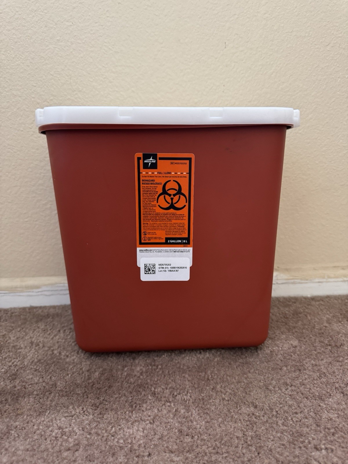 Medline Multipurpose Sharps Containers (2 Gallon Container)