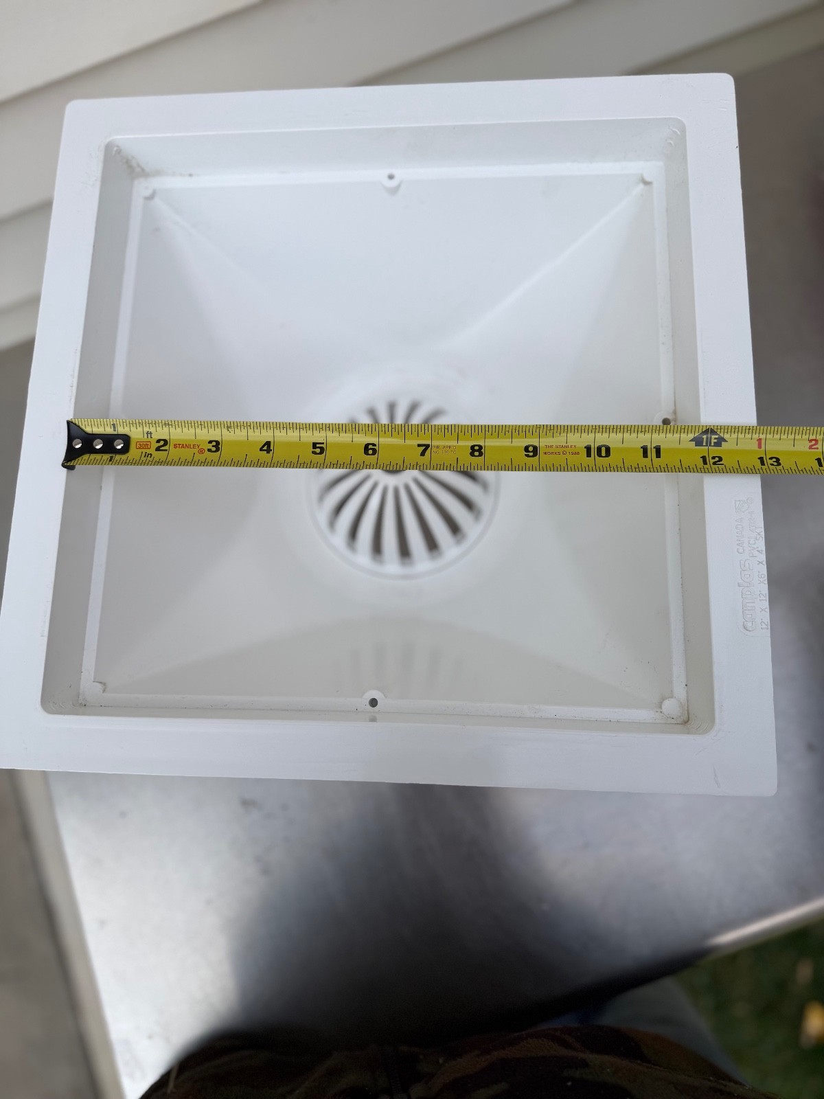 Canplas PVC1 4712-1 12″ X 12″ X 6″ X 4″ PVC Floor Sink Heavy Duty Canada