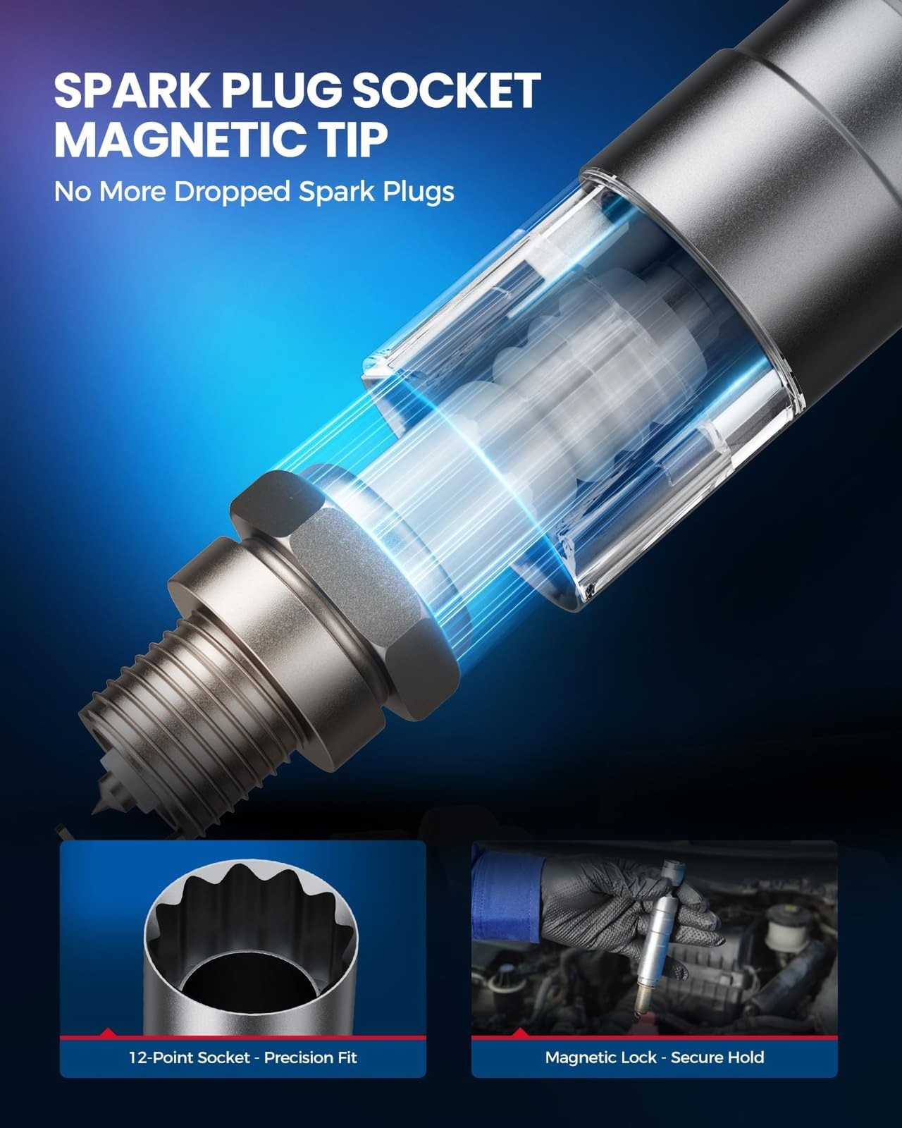 KAX 8-Pack Ignition Coil Pack & Iridium Spark Plugs Kit w/Magnetic Socket Com…