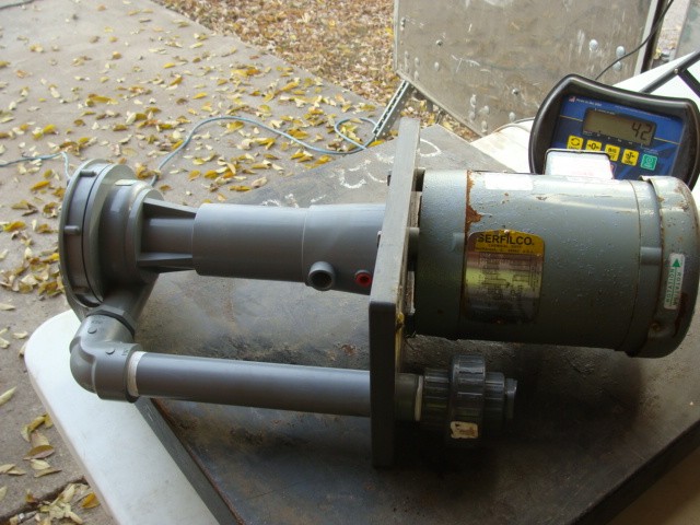 SERFILCO IP54 CHEMICAL DUTY VERTICAL PUMP .75HP 3PH 190/380V 2.8/1.4A