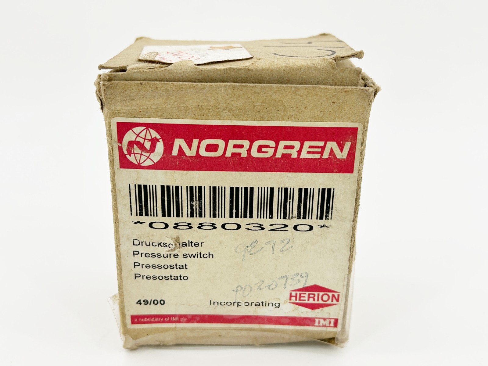 New Norgren 0880320 Pneumatic Pressure Switch 18D Series 1/4″ NPT 7-120 PSI