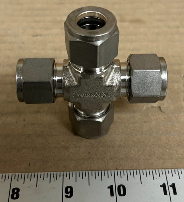 Swagelok 1/2″ Tube Stainless Cross Union SS-810-4 Lot of 10
