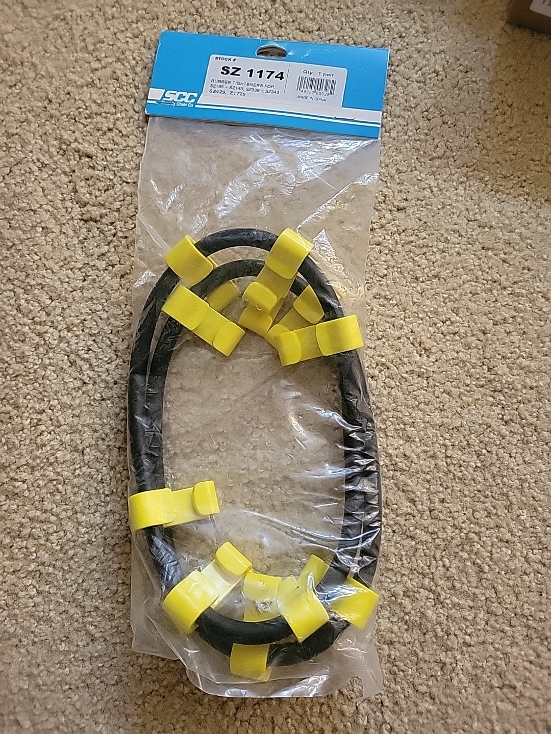 SCC- SZ 1174 Tire Traction Chain Rubber Tightener – Set of 2 1 Pair