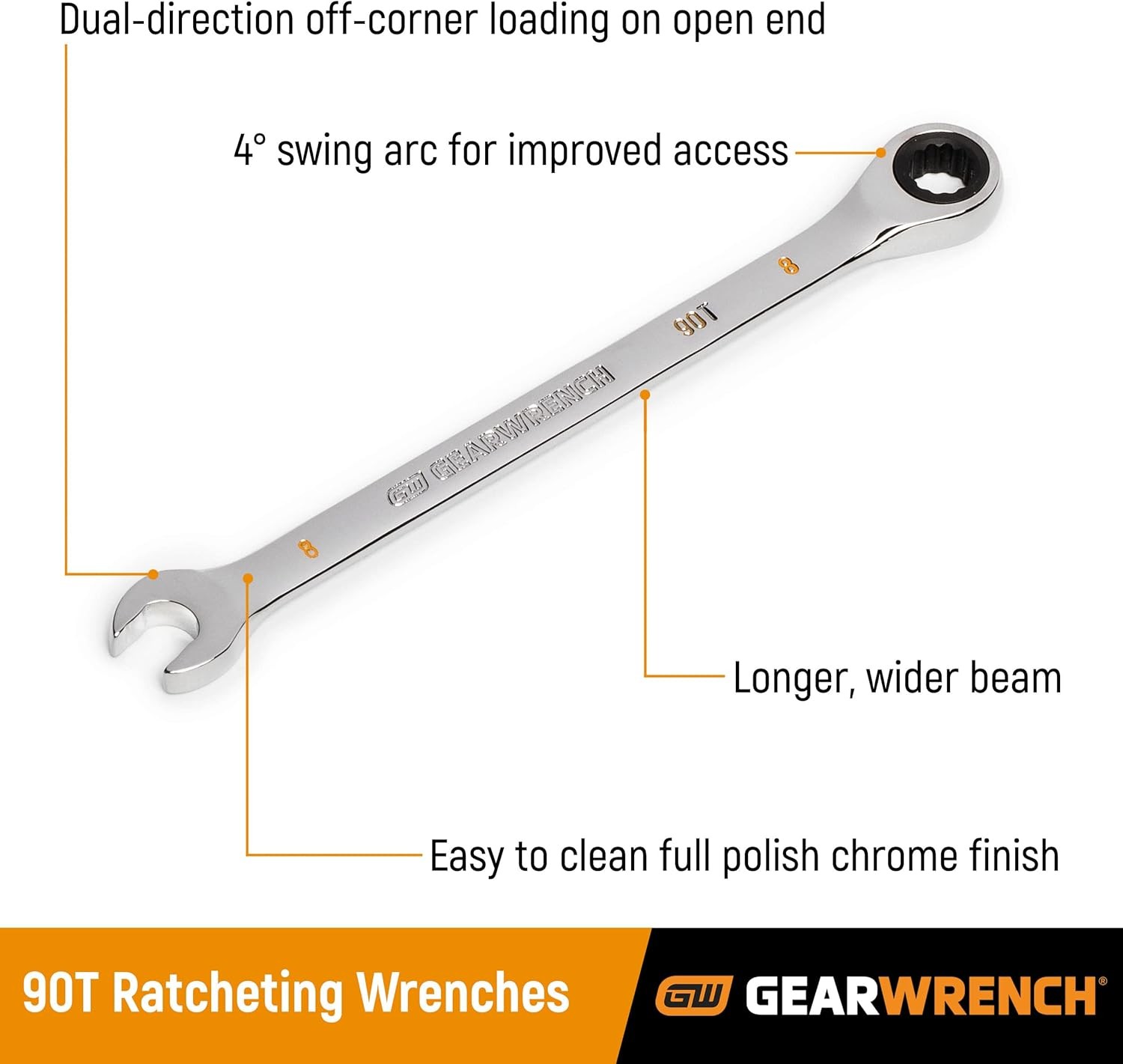 Gearwrench 86956 1-1/4″ 12PT Ratcheting Combination Wrench