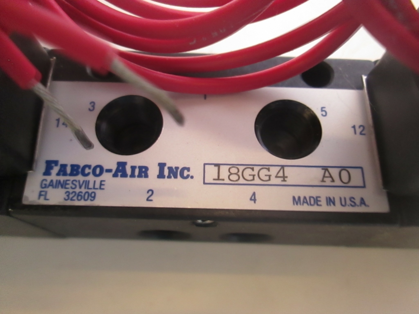 Fabco-Air Inc., 18GG4-A0, Directional Control Valve w/ 2 Solenoid Valves, Used