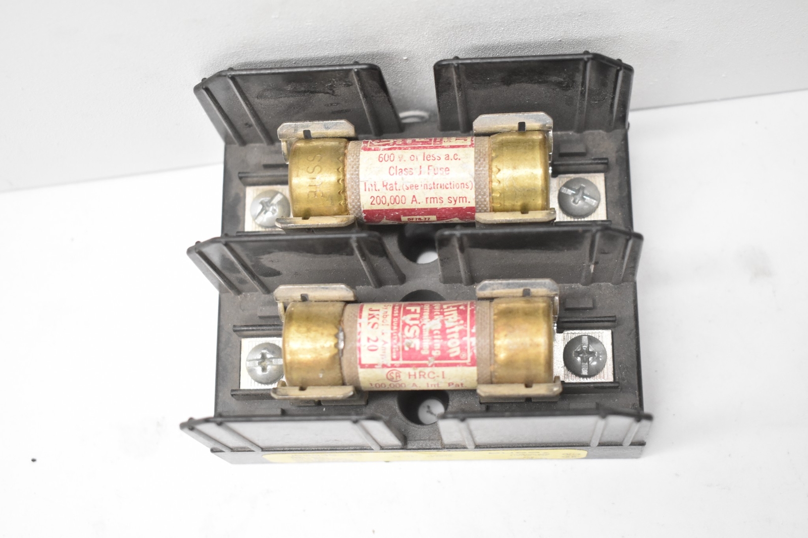 Bussmann Limitron JKS 20 Class J, Lot of 2 With Bussmann Fuseholder J60030-3S