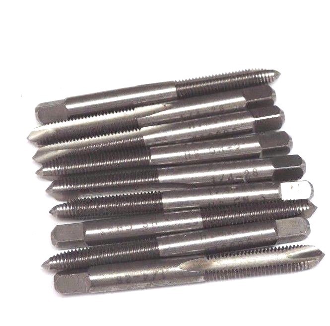 LOT OF 9 NEW H.W. CO. #20696 THREAD TAPS 1/4-28, HS GH-3